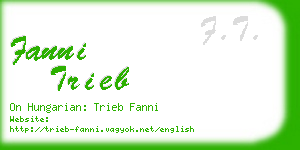 fanni trieb business card